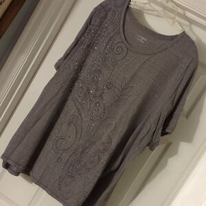 Catherines Gray Short Sleeve Tee